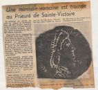 14 juillet 1967, Une monnaie romaine est trouvée au Prieuré de Sainte-Victoire