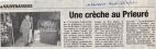 La Provence 14 décembre 2002, 'Une crèche au Prieuré'