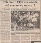 1999, article non daté, 'Téléthon : 1999 aura-t-elle été une année record ?'