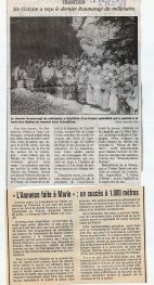La Provence ? 4 mai 1999 'Ste-Victoire a reçu le dernier Roumavagi du millénaire '