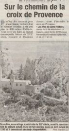 Le Provençal, janvier 2005, 'Sur le chemin de la Croix'