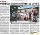 La Provence, 23 mai 2013, le pèlerinage des Polonais