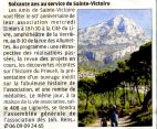 La Provence, 4 mars 2015, annonce de la fête des 60 ans des Amis de Sainte-Victoire
