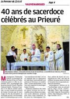 La Provence 22 novembre 2015, Monseigneur C. Dufour au Prieuré