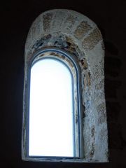 Une des trois vitres, vue de l'intérieur