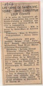 1957. Les 'amis de la Sainte-Victoire' ont constitué leur comité