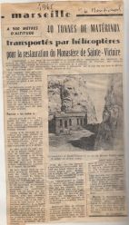 Septembre 1965, Le Méridional : À 900 m. d'altitude, 40 tonnes de matériaux transportés...
