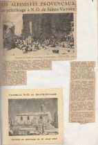 28 avril 1959 Les alpinistes provençaux en pèlerinage à N.D. de Ste-Victoire