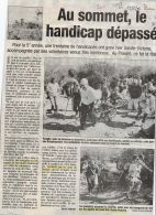 La Provence 15 mai 2006, 'Au sommet, le handicap dépassé'