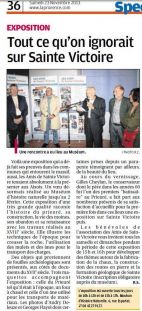 La Provence, 18 novembre 2013, l'exposition au Muséum d'Histoire Naturelle